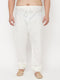 Vastramay Men's Plus Size Cream Silk Blend Pyjama