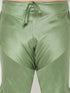 Vastramay Men's Plus Size Green Cotton Silk Blend Pyjama