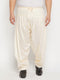 Vastramay Men's Plus Size Cream Cotton Blend Patiala