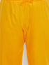 Vastramay Men's Plus Size Yellow Cotton Blend Pathani Set