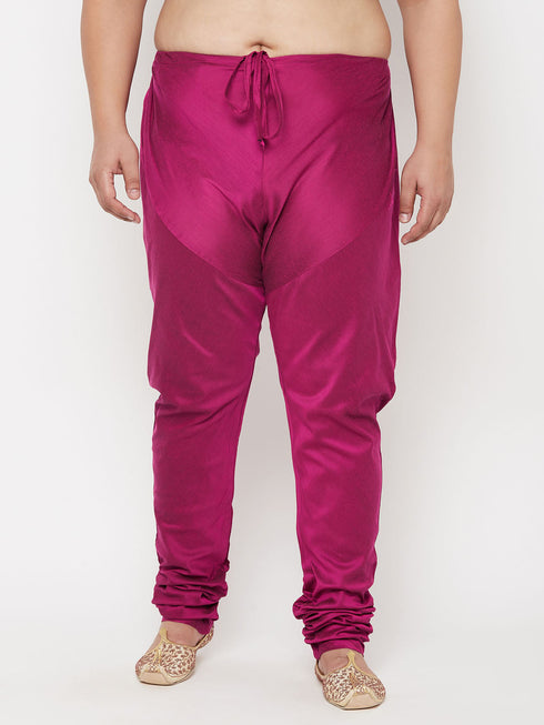 Vastramay Men's Plus Size Fuchsia Pyjama