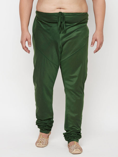 Vastramay Men's Plus Size Dark Green Pyjama
