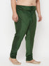 Vastramay Men's Plus Size Dark Green Pyjama