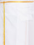 Vastramay Men's Plus Size Grey Shirt And Mundu Set