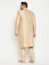 Vastramay Men's Turquoise Cotton Nehru Jacket