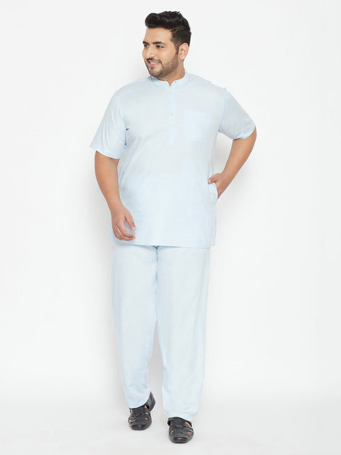 Vastramay Men's Plus Size Work From Home Kurta And Salwar Set