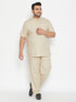 Vastramay Men's Plus Size Work From Home Kurta And Salwar Set