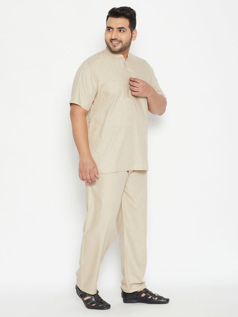 Vastramay Men's Plus Size Work From Home Kurta And Salwar Set