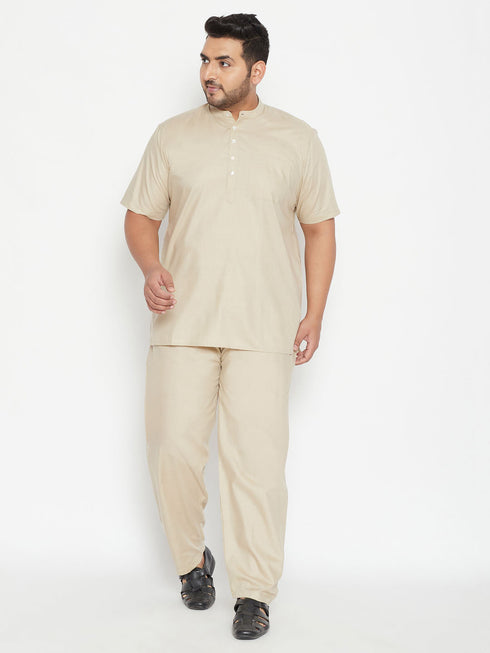 Vastramay Men's Plus Size Work From Home Kurta And Salwar Set