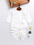 Vastramay SISHU Boy's White Embellished Angrakha Kurta Dhoti Set
