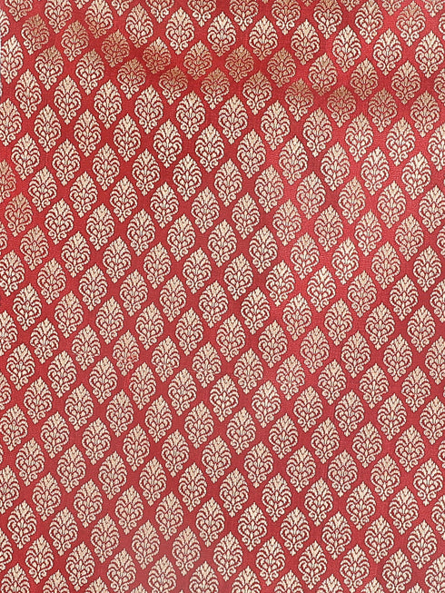 Vastramay SISHU Boys Gold-Toned & Maroon Woven Design Nehru Jackets