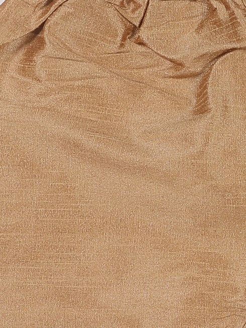 Vastramay SISHU Boy's Blue Printed Kurta with Rose Gold Pyjamas & Nehru Jacket