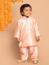 Vastramay SISHU Boys' Pink Viscose Kurta and Pyjama Set