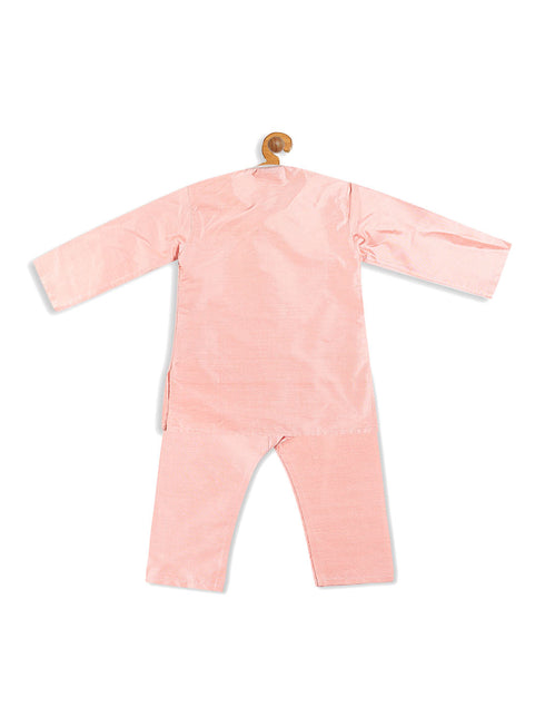 Vastramay SISHU Boys' Pink Viscose Kurta and Pyjama Set