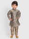 Vastramay SISHU Boy's Chiku Cotton Blend Kurta Pyjama Set