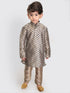Vastramay SISHU Boy's Chiku Cotton Blend Kurta Pyjama Set
