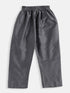 Vastramay SISHU Boy's Grey Cotton Blend Kurta Pyjama Set