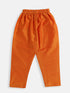 Vastramay SISHU Boy's Orange Cotton Blend Kurta Pyjama Set