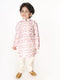 Vastramay SISHU Boys Multicolor-Base-White Cotton Blend Kurta Pyjama Set