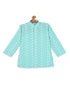 Vastramay SISHU Boy's Green Chikankari Pure Cotton Kurta