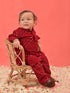 Vastramay SISHU Boy's Maroon Mirror Work Kurta Pyjama Set