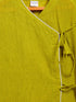 Vastramay SISHU Boy's Green Angrakha Style Krishna Kurta and White Dhoti Set