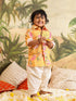 Vastramay SISHU Boy's Yellow Floral Printed Kurta Patiala Set