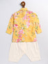 Vastramay SISHU Boy's Yellow Floral Printed Kurta Patiala Set