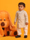 Vastramay SISHU Boy's Beige Panda Printed Cotton Kurta Pyjama Set