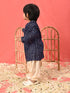 Vastramay SISHU Boy's Navy Blue Bandhni Kurta And Patiala Set
