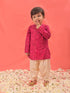Vastramay SISHU Boy's Pink Bandhni Kurta And Patiala Set
