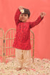VASTRAMAY SISHU Boys' Red Bandhni Kurta And Patiala Set