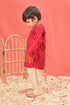 VASTRAMAY SISHU Boys' Red Bandhni Kurta And Patiala Set