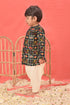 VASTRAMAY SISHU Boys' Blue Patola Print Festive Kurta Pyjama Set