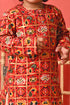 VASTRAMAY SISHU Boys' Red Patola Print Festive Kurta Pyjama Set