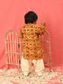 Vastramay SISHU Boy's Yellow Patola Print Festive Kurta Pyjama Set