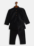 Vastramay SISHU Boy's Black Silk Blend Kurta Pyjama Set