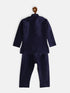 Vastramay SISHU Boy's Navy Blue Silk Blend Kurta Pyjama Set