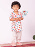 Vastramay Infant Boy's Multicolor Cotton Blend Kurta Patiala Set