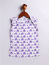 Vastramay Infant Boy's Purple Cotton Blend Kurta Pyjama Set