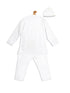 Vastramay SISHU Boy's White Kurta And Pyjamas With Cap