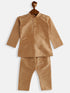 Vastramay SISHU Boy's Rose Gold Silk Blend Kurta Pyjama Set