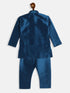 Vastramay SISHU Boy's Turquoise Silk Blend Kurta Pyjama Set