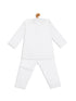 Vastramay SISHU Boy's White Pure Cotton Kurta And Pyjama With Prayer Cap