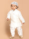Vastramay SISHU Boy's White Kurta And Pyjama Set With Prayer Cap