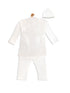 Vastramay SISHU Boy's White Kurta And Pyjama Set With Prayer Cap