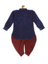 Vastramay SISHU Boy's Blue Kurta And Cowl Dhoti Set