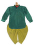 Vastramay SISHU Boy's Green Kurta And Green Cowl Dhoti Set
