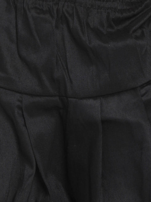 Vastramay SISHU Boy's Maroon Kurta And Black Cowl Dhoti Set