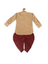 Vastramay SISHU Boy's Rose Gold & Maroon Kurta With Dhoti Pant Set